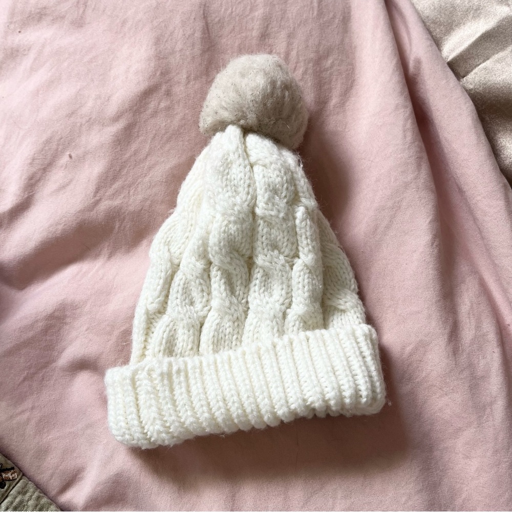 Target white baby beanie